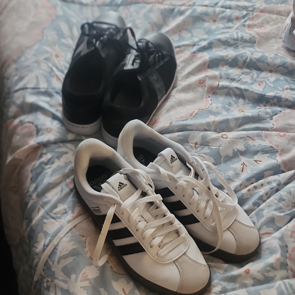 Adidas Classic Black and White Trainers